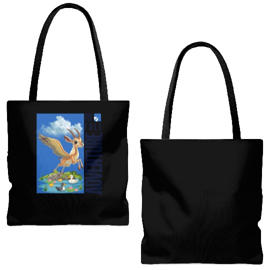 Flying Mythical Waterfowl with Adventure Theme Tote Bags (AOP)