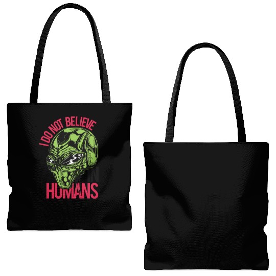 Alien Skull with Mind Control Tote Bags (AOP)