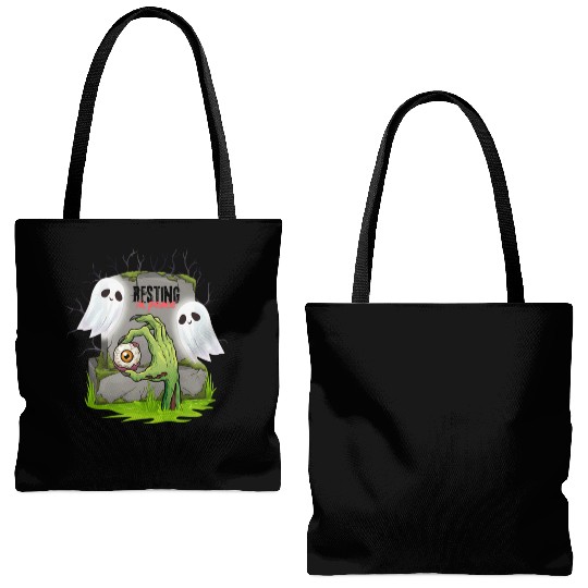 Spooky Graveyard with Ghosts and Eye Tote Bags (AOP)