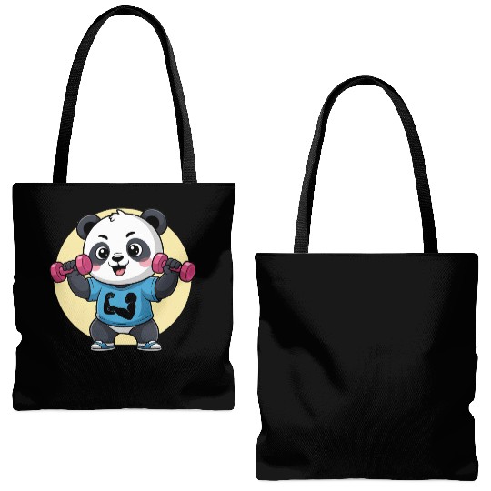 Panda Gym Workout Tote Bags (AOP)