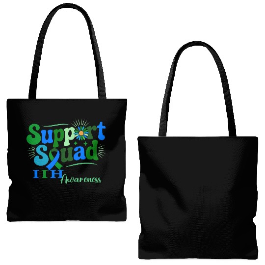 Support Squad IIH Awareness Design Tote Bags (AOP)