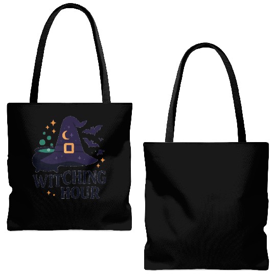 Witching Hour Night Scene Design Tote Bags (AOP)