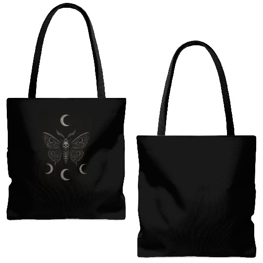 Dark Celestial Butterfly Tapestry Tote Bags (AOP)