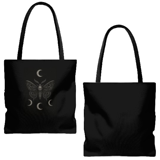 Dark Celestial Butterfly Tapestry Tote Bags (AOP)