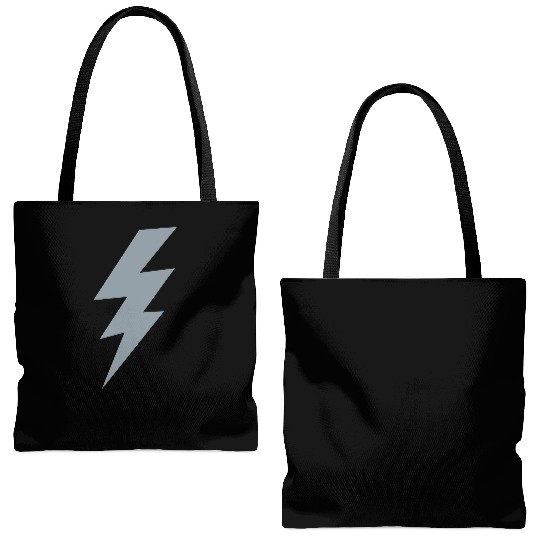 thunder lightning bolt flash Tote Bags (AOP)