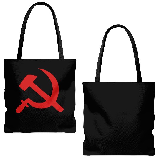 hammer and sickle Tote Bags (AOP)