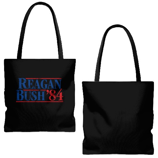 Distressed Reagan - Bush ’84 Tote Bags (AOP)