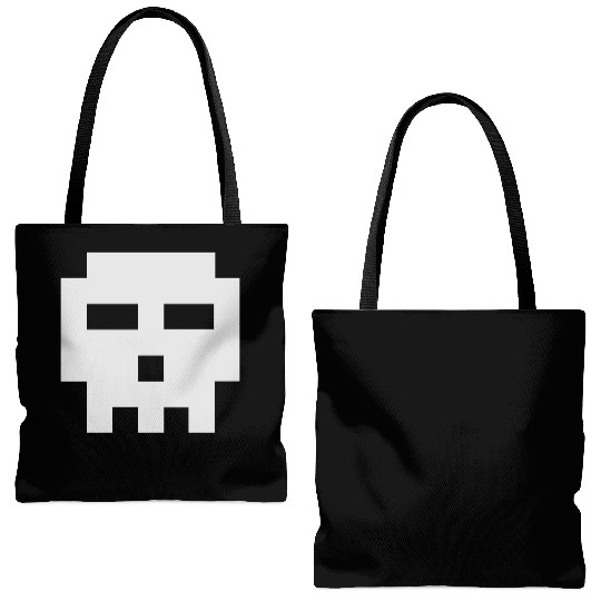 Scott Pilgrim 8-bit Skull Vector Tote Bags (AOP)