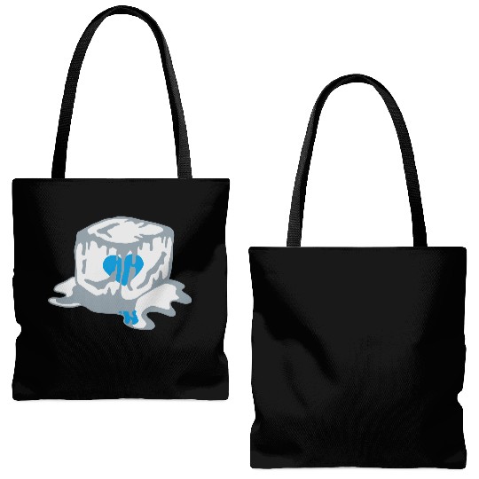 Ice Cube Heart Tote Bags (AOP)