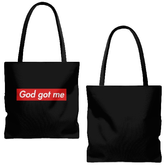 God got me Tote Bags (AOP)
