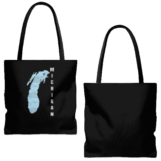 Lake Michigan Great Lakes Tote Bags (AOP)
