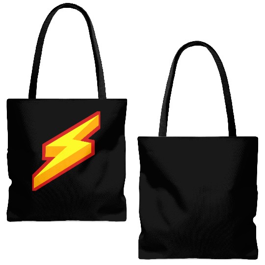 Lightning Bolt Design Tote Bags (AOP)