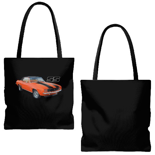 1969 Orange Camaro Tote Bags (AOP)