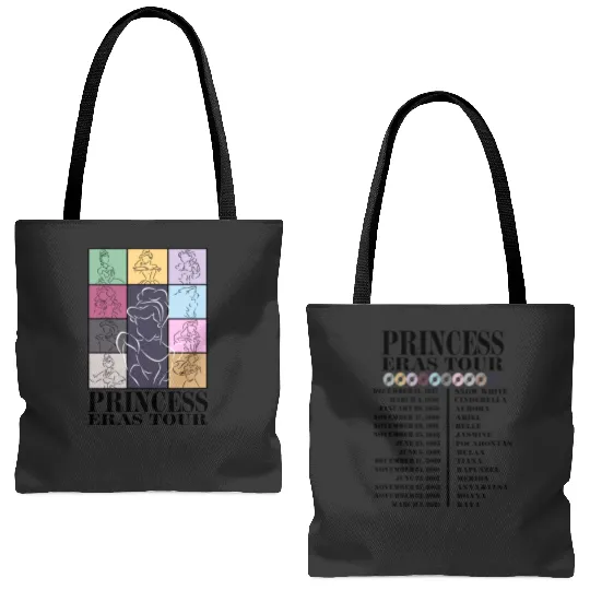 Vintage Princess Eras Tour Tote Bags (AOP), Princess Royal Tour Tote Bags (AOP), Disney Princess Tote Bags (AOP)