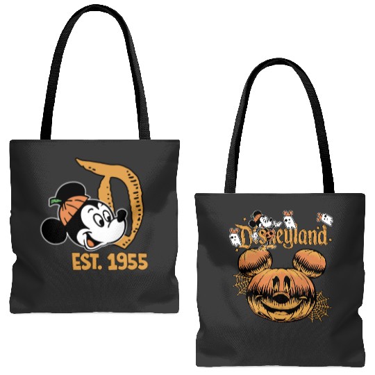 Retro Disneyland Halloween 2 Side Tote Bags (AOP)