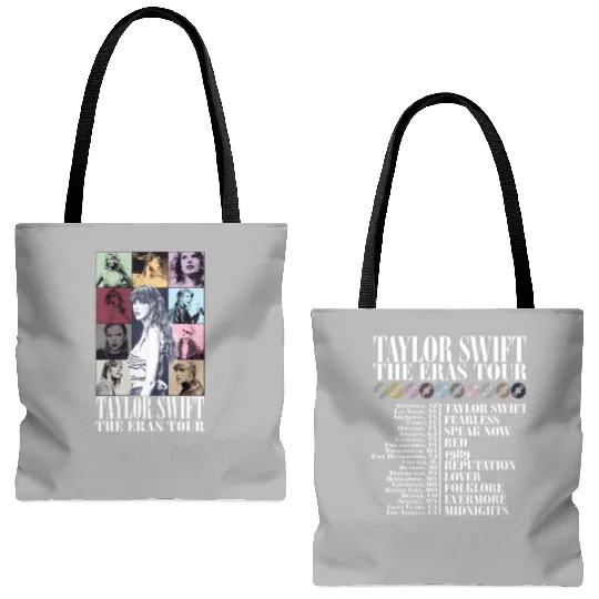 Two Sided Eras Tour Concert Tote Bags (AOP), Long Live Tote Bags (AOP), Concert Outfit, Her Song Lyric Tote Bags (AOP),Eras Tour Tote Bags (AOP), TS Merch Tote Bags (AOP),Eras Tour Movie Tote Bags (AOP)