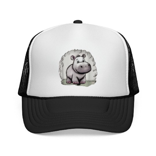 Cute hippo Trucker Caps
