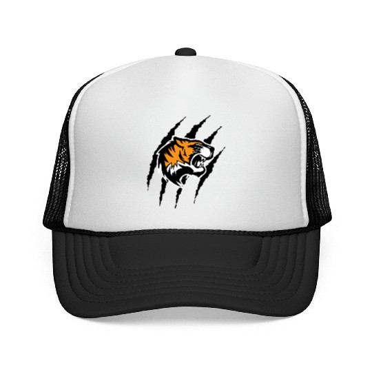 Tiger with claw marks Trucker Caps