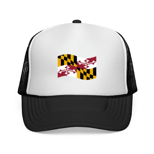 Waving Maryland Flag Trucker Caps
