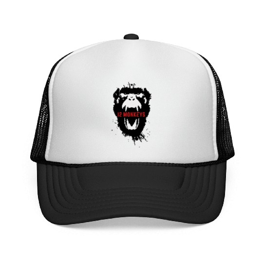 12 Monkeys Scream Stencil Tv Series 2015 Trucker Caps