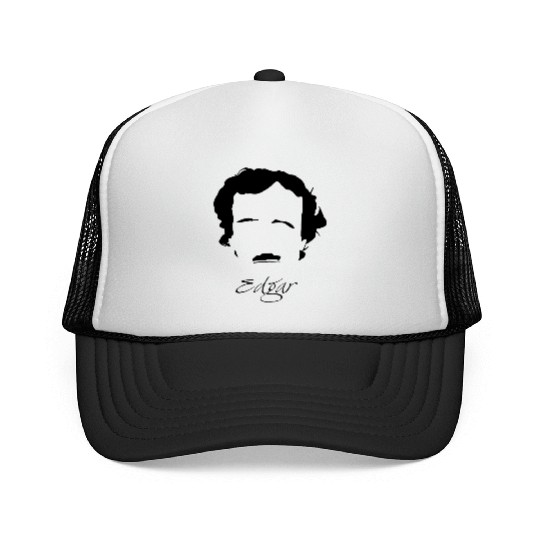 Edgar Allan Poe Silhouette & Hirsute Trucker Caps