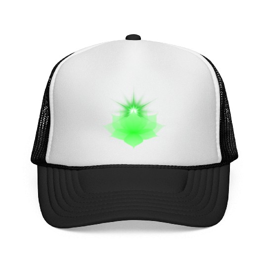 Green Chakra Lotus Trucker Caps