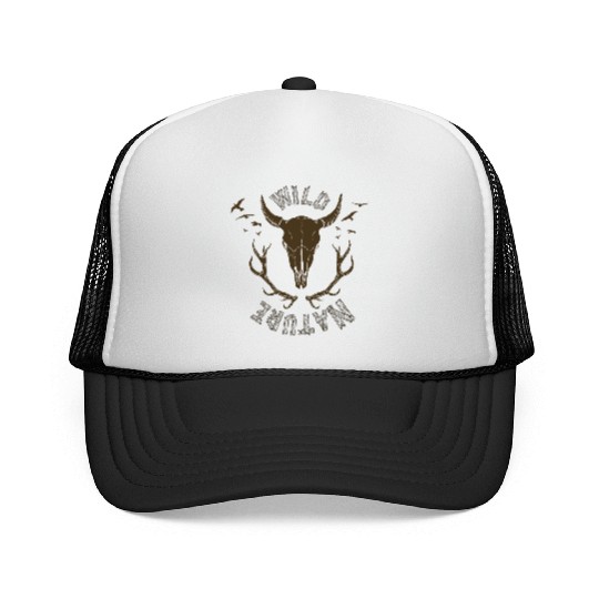 buffalo skull Trucker Caps