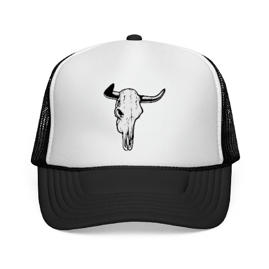 buffalo skull Trucker Caps