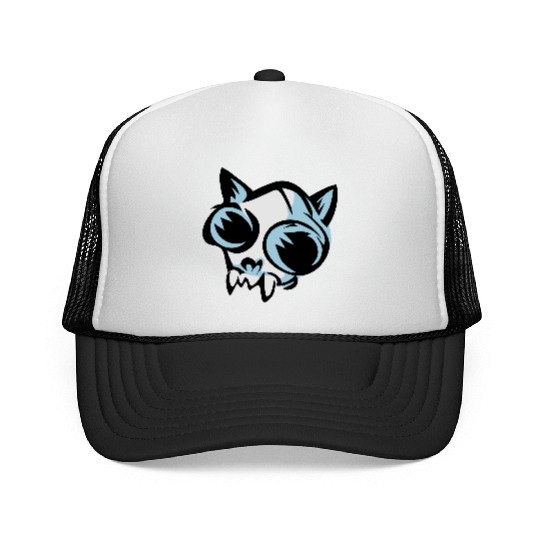 cat skull Trucker Caps