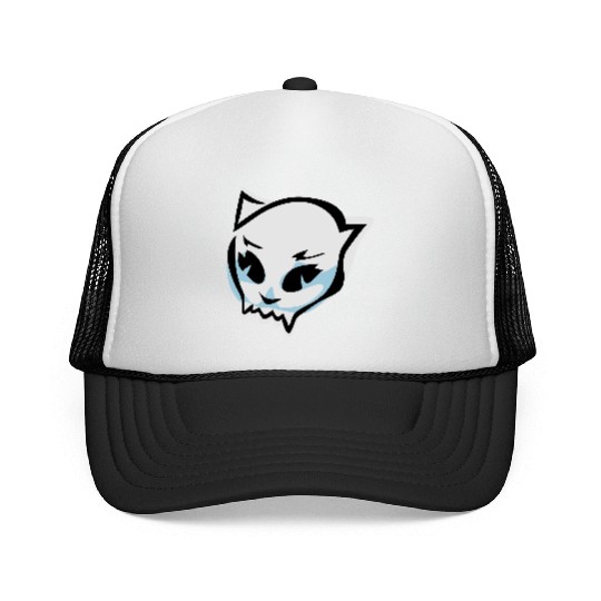 cat skull Trucker Caps