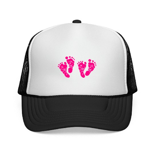 Twin Baby Feet - Pregnancy - Maternity - Mom to be Trucker Caps