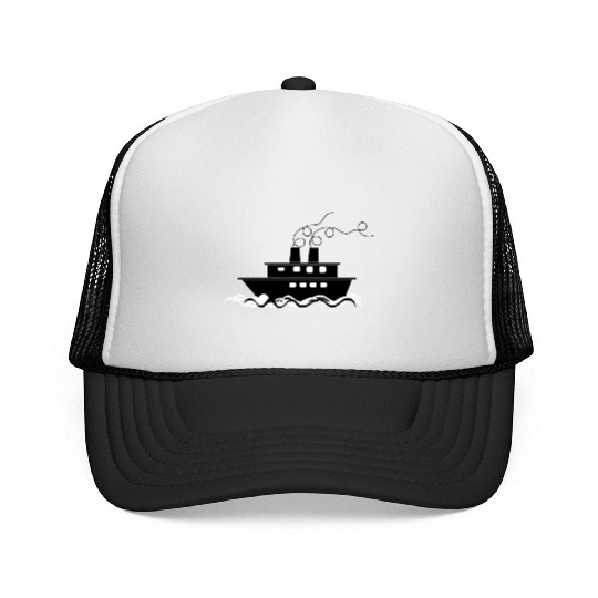 ship boat canoe sailboat submarine yacht anchor136 Trucker Caps