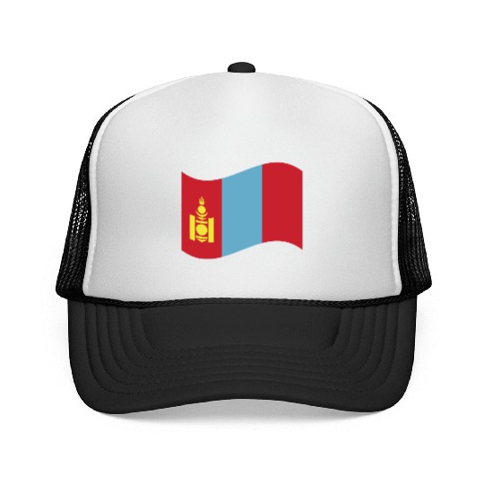 flag mongolia Trucker Caps