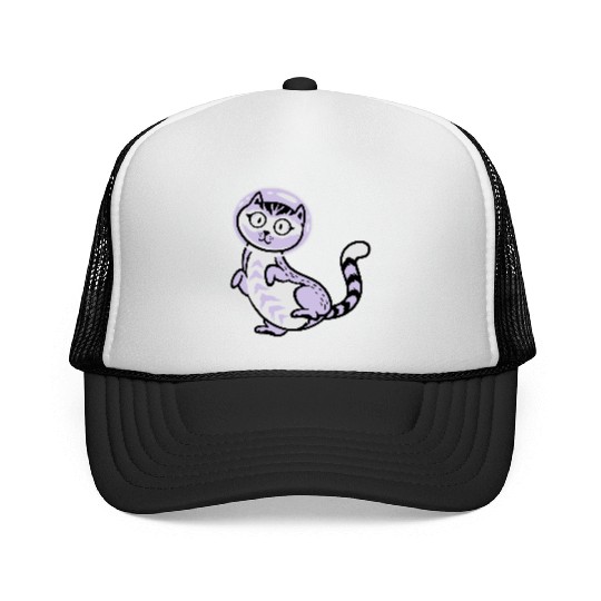 Space cat Trucker Caps