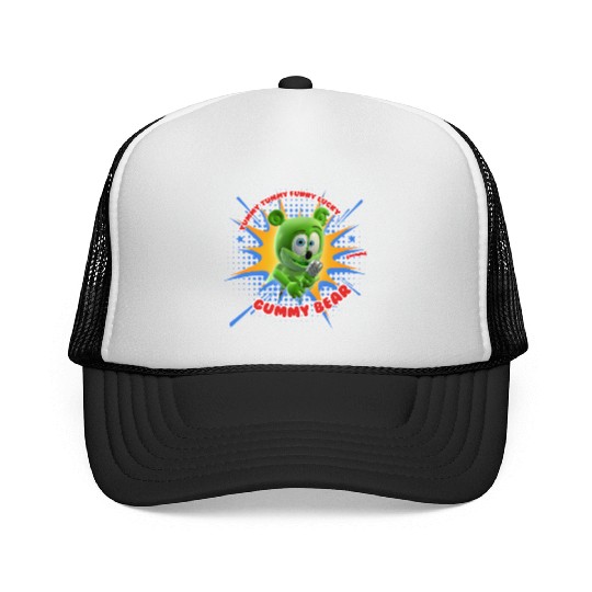 Funny Lucky Gummy Bear Trucker Caps