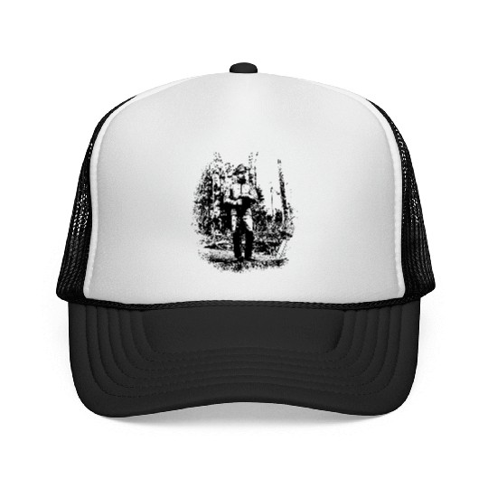 Forestry worker in timber harvest Trucker Caps