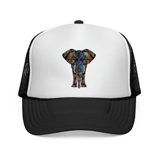 Mandala Elephant Trucker Caps