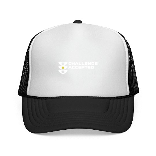 Challenge Accepted stoplight automotive mechanic c Trucker Caps