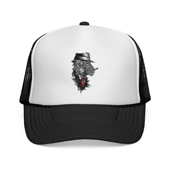 Gangster Monkey, Mafia Monkey, Monkey Business Trucker Caps