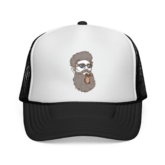 Beard Weasel Funny Beard Design Trucker Caps