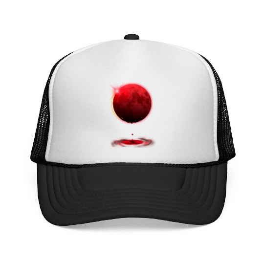 Vampire werewolf blood red moon eclipse Trucker Caps