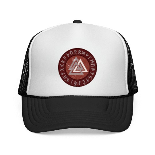 Valknut Viking Warrior Symbol Triangle Trucker Caps