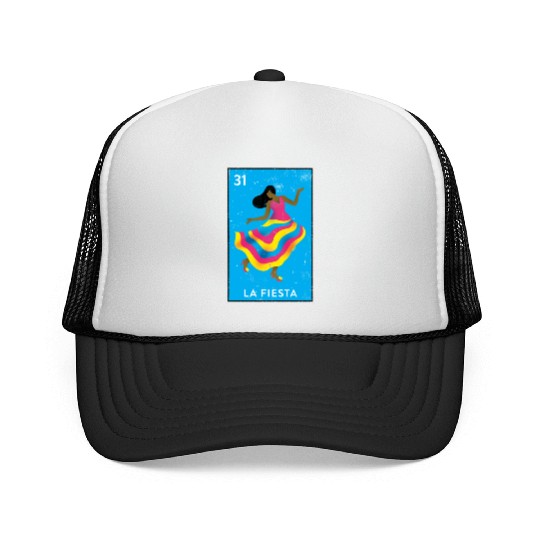 La Fiesta Mexican Loteria Bingo Card Trucker Caps