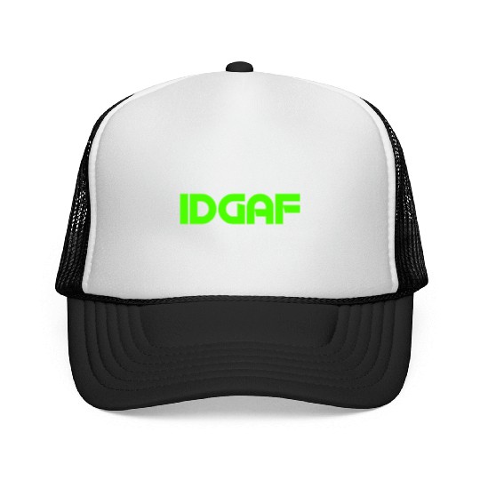 IDGAF (LIME GREEN PRINT) Trucker Caps