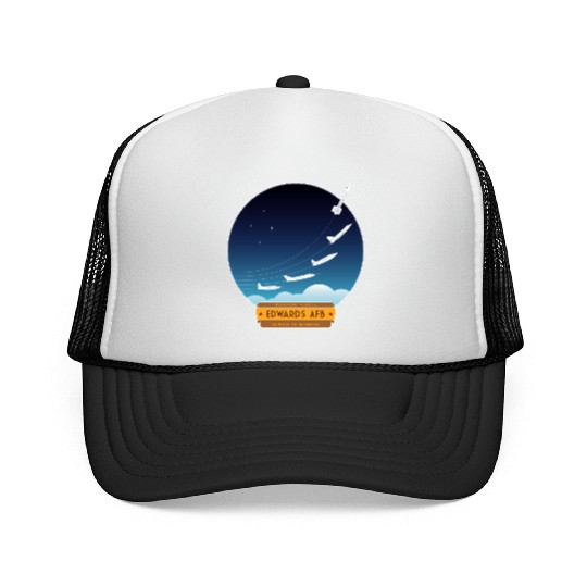 Edwards Air Force Base - yellow and brown logo Trucker Caps