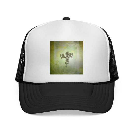 Awesome chinese dragon green colors Trucker Caps