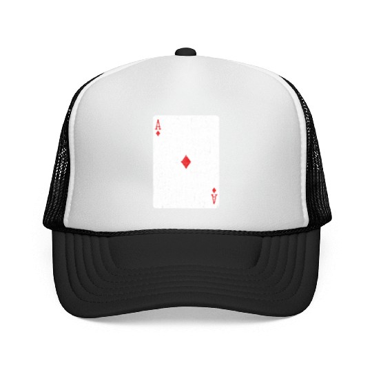 ace of diamonds playing card Trucker Caps