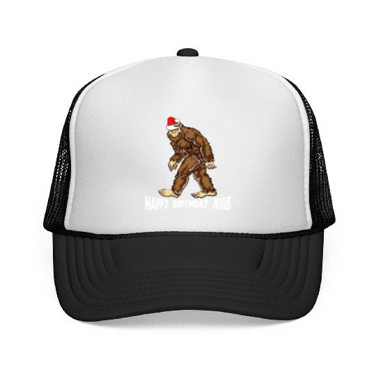 Bigfoot Christmas Trucker Caps Boys Kids Youth Women Men
