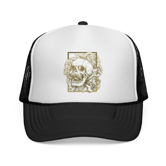 skull and roses Trucker Caps