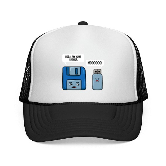 Floppy Disc USB Data Nerd Computer Science Gift Trucker Caps